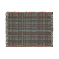 Red Plaid Woven Blanket - Cozy Christmas Home Decor, Tartan Check Throw, Winter Lap Quilt, Holiday Bedding, Cabin Blankie