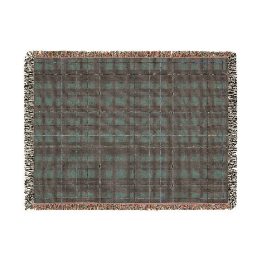 Red Plaid Woven Blanket - Cozy Christmas Home Decor, Tartan Check Throw, Winter Lap Quilt, Holiday Bedding, Cabin Blankie