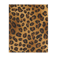 Leopard Print Velveteen Microfiber Blanket (Two-sided print)