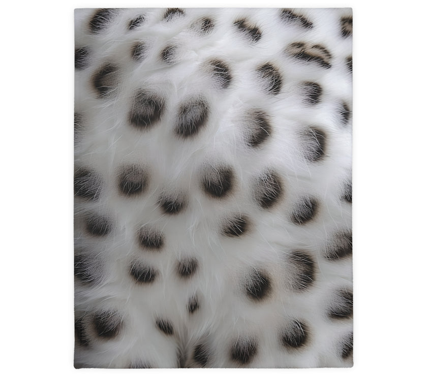 Black and White Animal Print Velveteen Microfiber Blanket (Two-sided print)