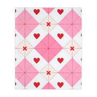 Romantic Heart Velveteen Microfiber Blanket (Two-sided print)