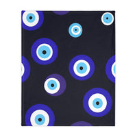 Blue Evil Eye Blanket Velveteen Microfiber Blanket (Two-sided print)