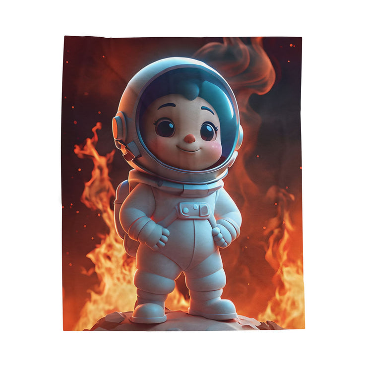 Kids Spaceman Blanket, Cartoon Character Plush Throw, Children's Outer Space Bedding, Galaxy Theme Bedroom Decor, Gift for Boys and Girls,