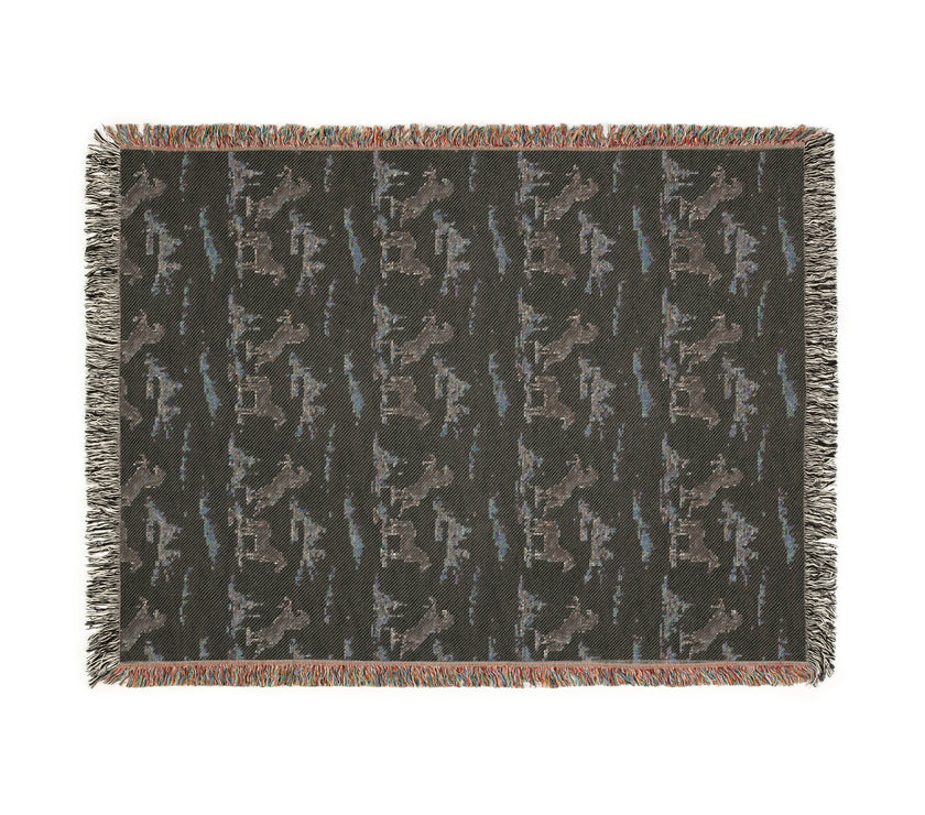 Cozy Woven Blanket with Nature Design, Rustic Home Decor, Perfect for Camping, Cabin Vibes, Gift for Outdoorsy Friends, Snuggle Blanket