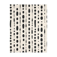 Black and White Dotted Velveteen Microfiber Blanket (Two-sided print)