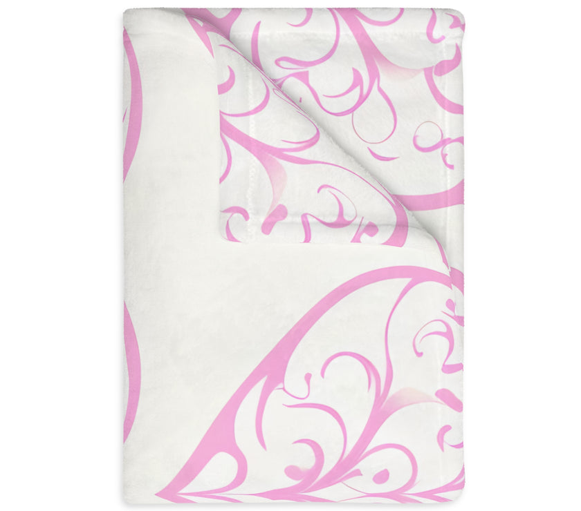 Blanket, soft, cozy, pink heart design, gift for her, home decor, Valentine's Day gift, dorm essential
