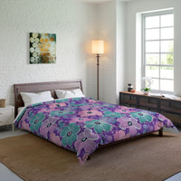 Floral Oasis Comforter, Botanical Bedspread, Cozy Bedroom Decor, Flower Pattern Quilt, Ideal for Spring Celebrations