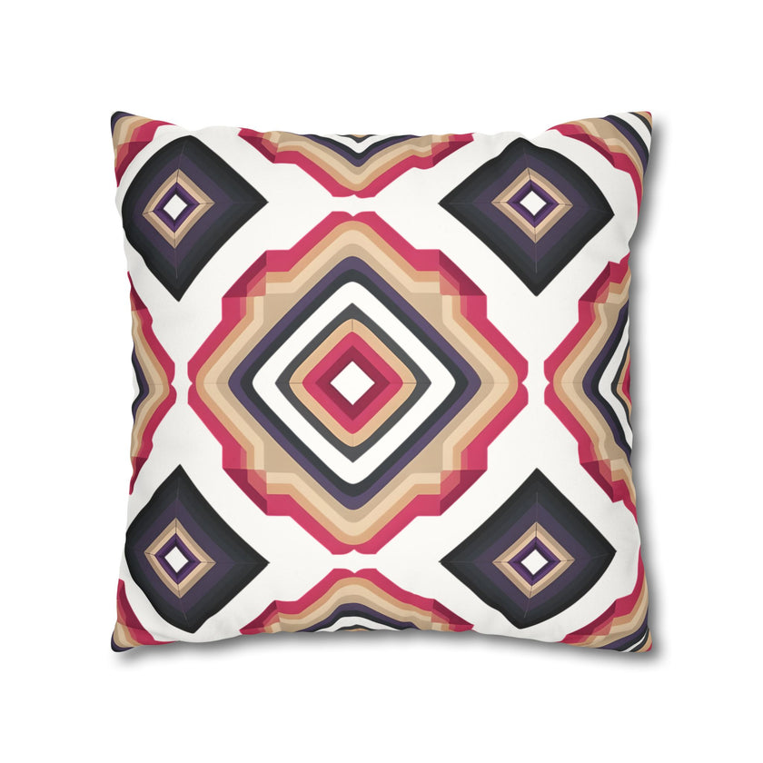 Colorful  Faux Suede Square Pillowcase