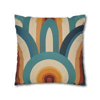 Retro Faux Suede Square Pillowcase