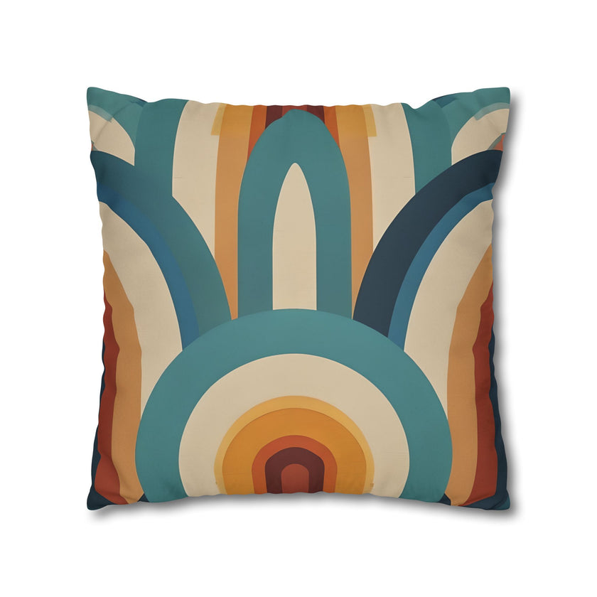 Retro Faux Suede Square Pillowcase
