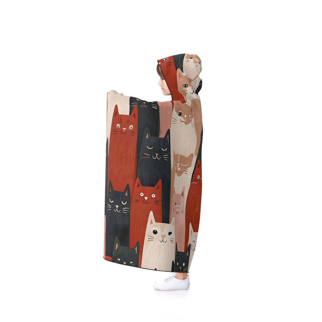 Cozy Cat Hooded Blanket, Perfect for Cat Lovers, Chill & Relax, Gift for Birthdays, Comforting Home Decor, Blanket Hoodie