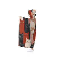Cozy Cat Hooded Blanket, Perfect for Cat Lovers, Chill & Relax, Gift for Birthdays, Comforting Home Decor, Blanket Hoodie