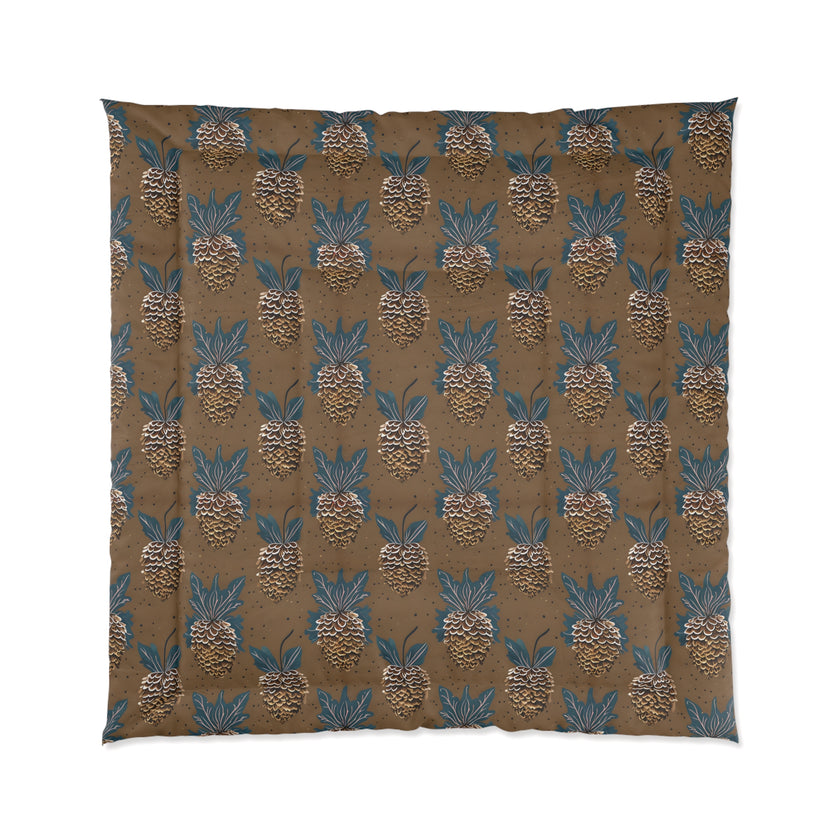 Tropical Pineapple Comforter - Cozy Floral Bedding, Perfect for Summer Decor, Pineapple Lover Gift, Bedroom Makeover