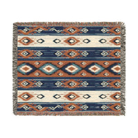 Ikat Pattern Woven Blanket for Cozy Vibes | Home Decor Gift, Tribal Throw, Bohemian Blanket, Picnic Blanket, Stylish Warmth