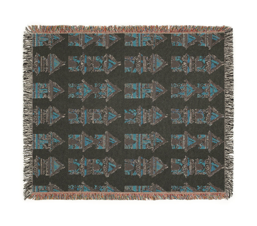 Cosmic Fern Woven Blanket - Cozy Throw for Starry Nights, Fern Decor, Celestial Home Accents, Perfect Gift for Nature Lovers, Unique