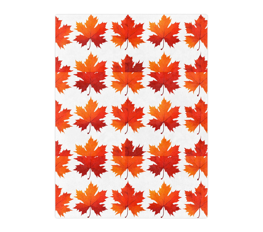 Maple Leaf  Velveteen Microfiber Blanket