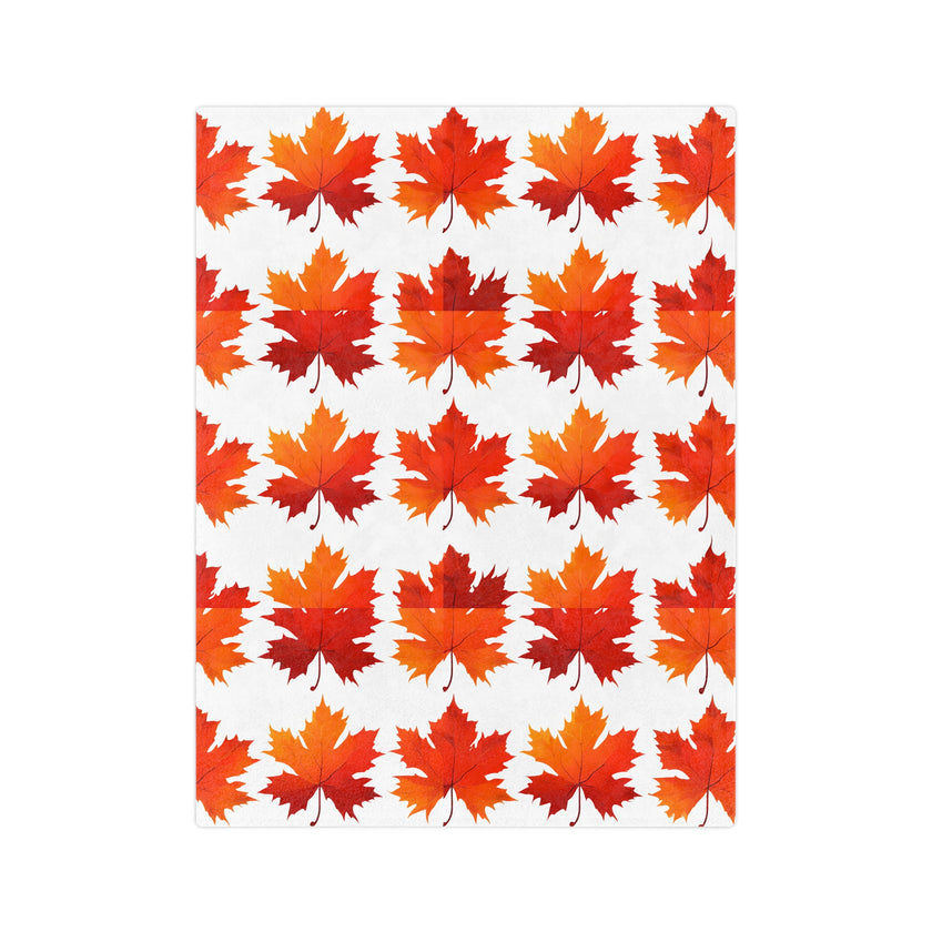 Maple Leaf  Velveteen Microfiber Blanket