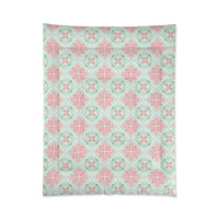 Pastel Floral Comforter - Cozy Bedding for Spring, Bedroom Decor, Gift for Mother's Day, Boho Style, Home Decor