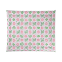 Floral Comforter, Cozy Floral Bedding, Springtime Bedspread, Flower Pattern Comforter Set, Boho Home Decor, Dorm Room Essentials