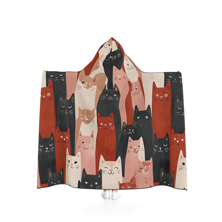 Cozy Cat Hooded Blanket, Perfect for Cat Lovers, Chill & Relax, Gift for Birthdays, Comforting Home Decor, Blanket Hoodie