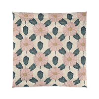 Botanical Floral Comforter - Cozy Bedding for a Relaxing Bedroom Retreat, Perfect for Spring Decor, Housewarming Gift, Boho Style, Floral