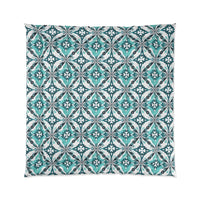 Bohemian Tile Print Comforter, Cozy Bedroom Bedding, Gift for Home Decor, Stylish Dorm Accents, Living Room Throws
