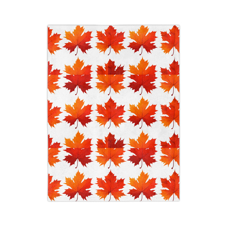 Maple Leaf  Velveteen Microfiber Blanket