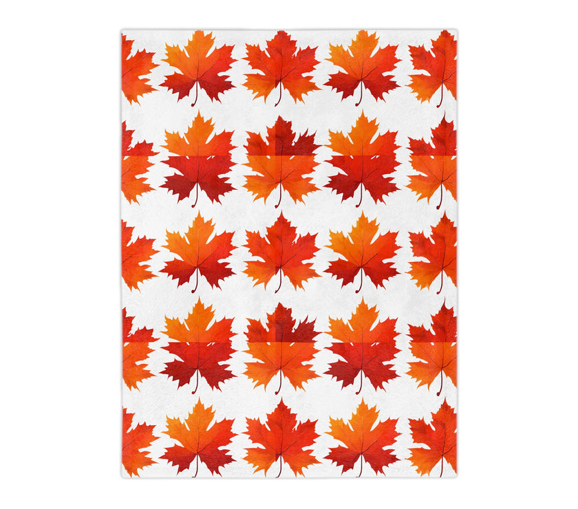 Maple Leaf  Velveteen Microfiber Blanket