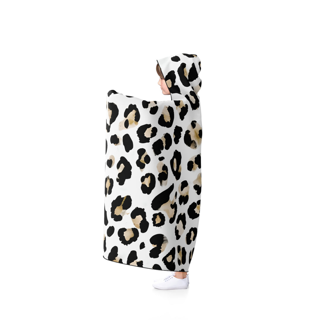 Cozy Leopard Hooded Blanket, Perfect for Snuggling, Movie Nights, Home Decor, Gift for Animal Lovers, Winter Comfort