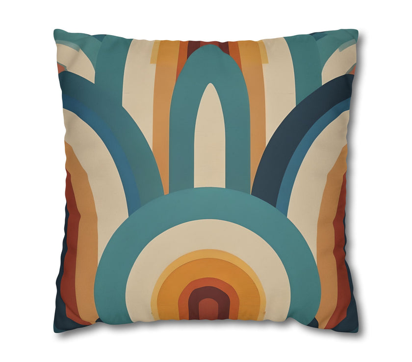 Retro Faux Suede Square Pillowcase