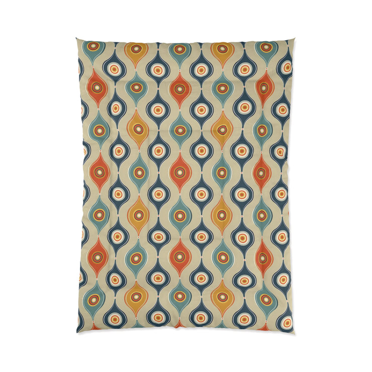 Retro Boho Comforter - Cozy Bedding, Colorful Home Decor, Vintage Style, Perfect for Bedroom, Gifts for Her, Modern Design