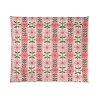 Floral Comforter for Cozy Homes, Bohemian Bedding, Bedroom Décor, Spring Vibes, Gift for Her, Sleep Essentials