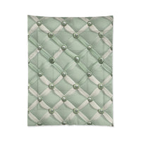 Elegant Green Comforter with Button Design, Cozy Bedding, Soft Home Decor, Modern Bedroom Accents, Perfect Gift for Any Occasion