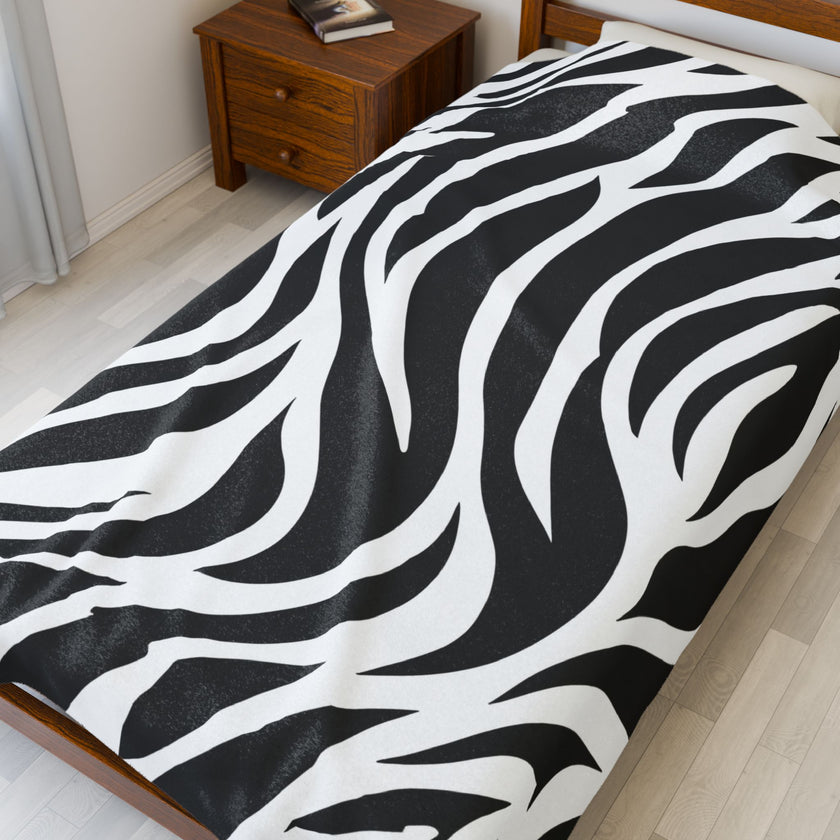 Zebra lines Velveteen Plush Blanket