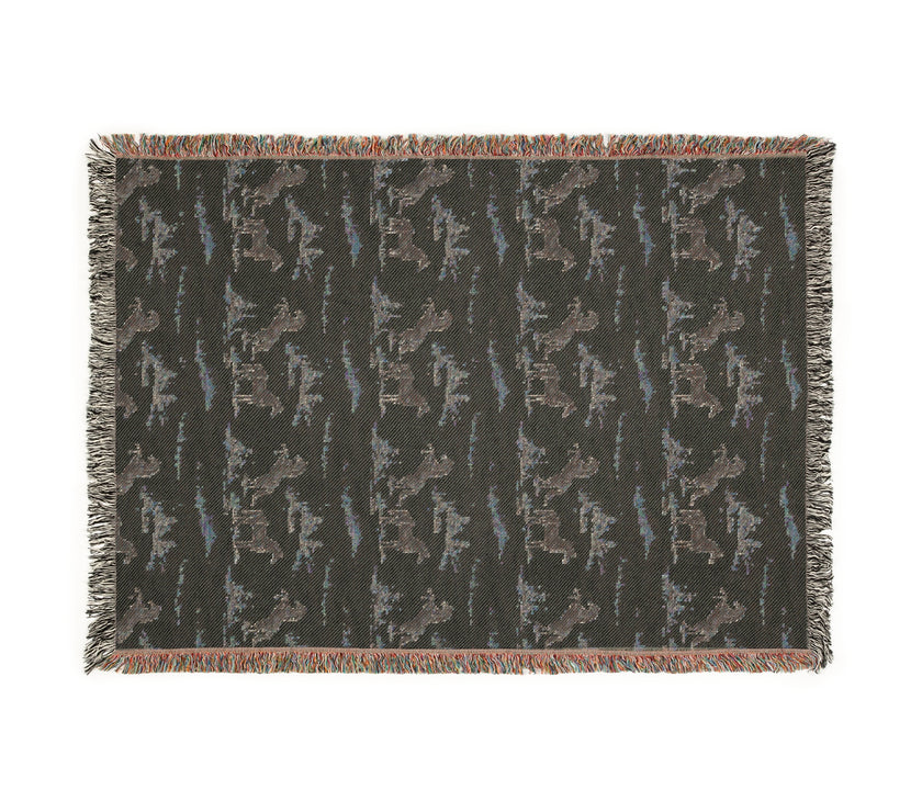 Cozy Woven Blanket with Nature Design, Rustic Home Decor, Perfect for Camping, Cabin Vibes, Gift for Outdoorsy Friends, Snuggle Blanket
