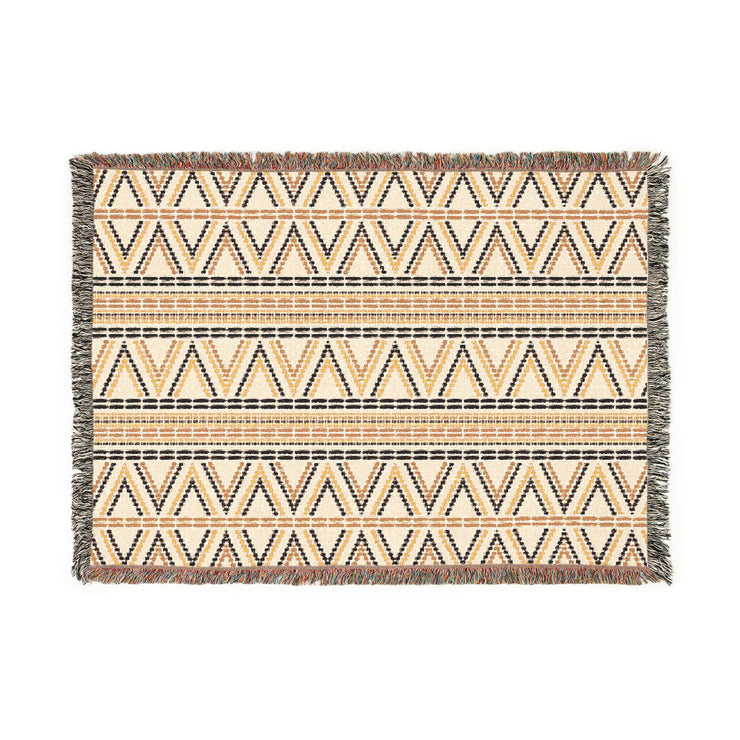 Geometric Woven Blanket, Cozy Home Decor, Gift for Her, Boho Style Throw, Camping Blanket, Warm Decorative Throw