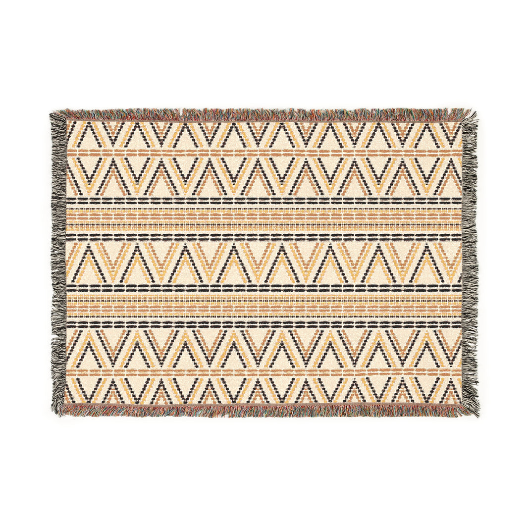 Geometric Woven Blanket, Cozy Home Decor, Gift for Her, Boho Style Throw, Camping Blanket, Warm Decorative Throw