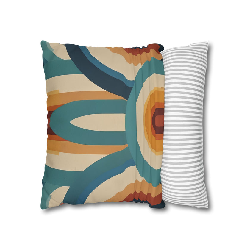 Retro Faux Suede Square Pillowcase