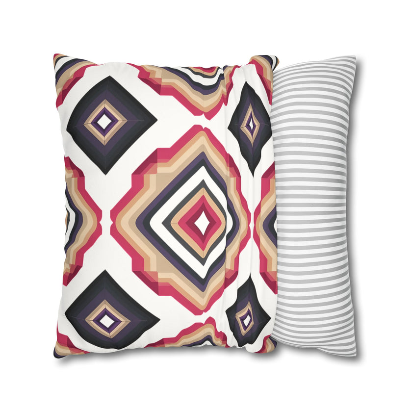 Colorful  Faux Suede Square Pillowcase