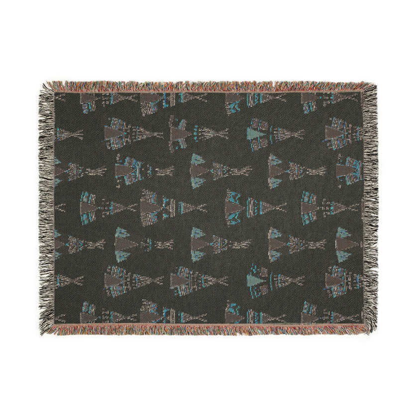 Indigenous Hut Woven Blanket