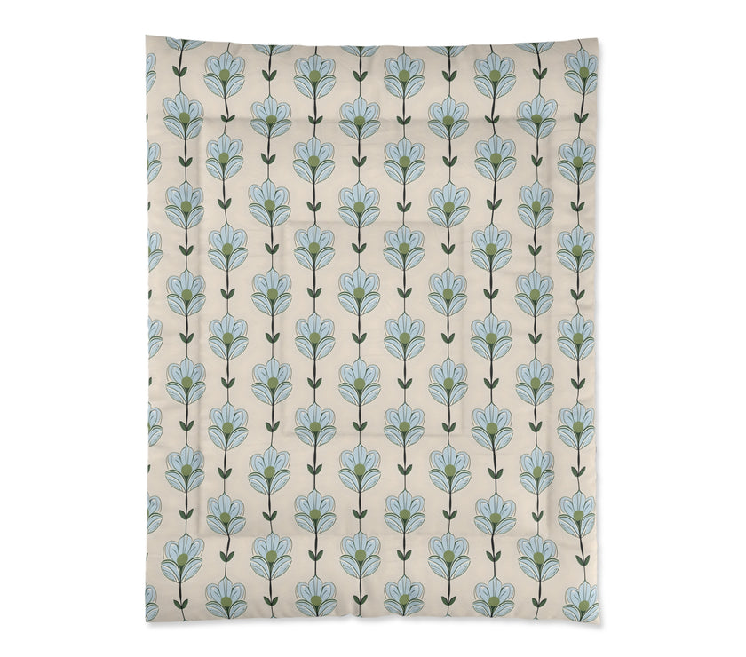 Floral Comforter Set - Cozy Home Bedding, Spring Decor, Boho Bedroom, Gift Idea for Her, Festive Sleep Essentials