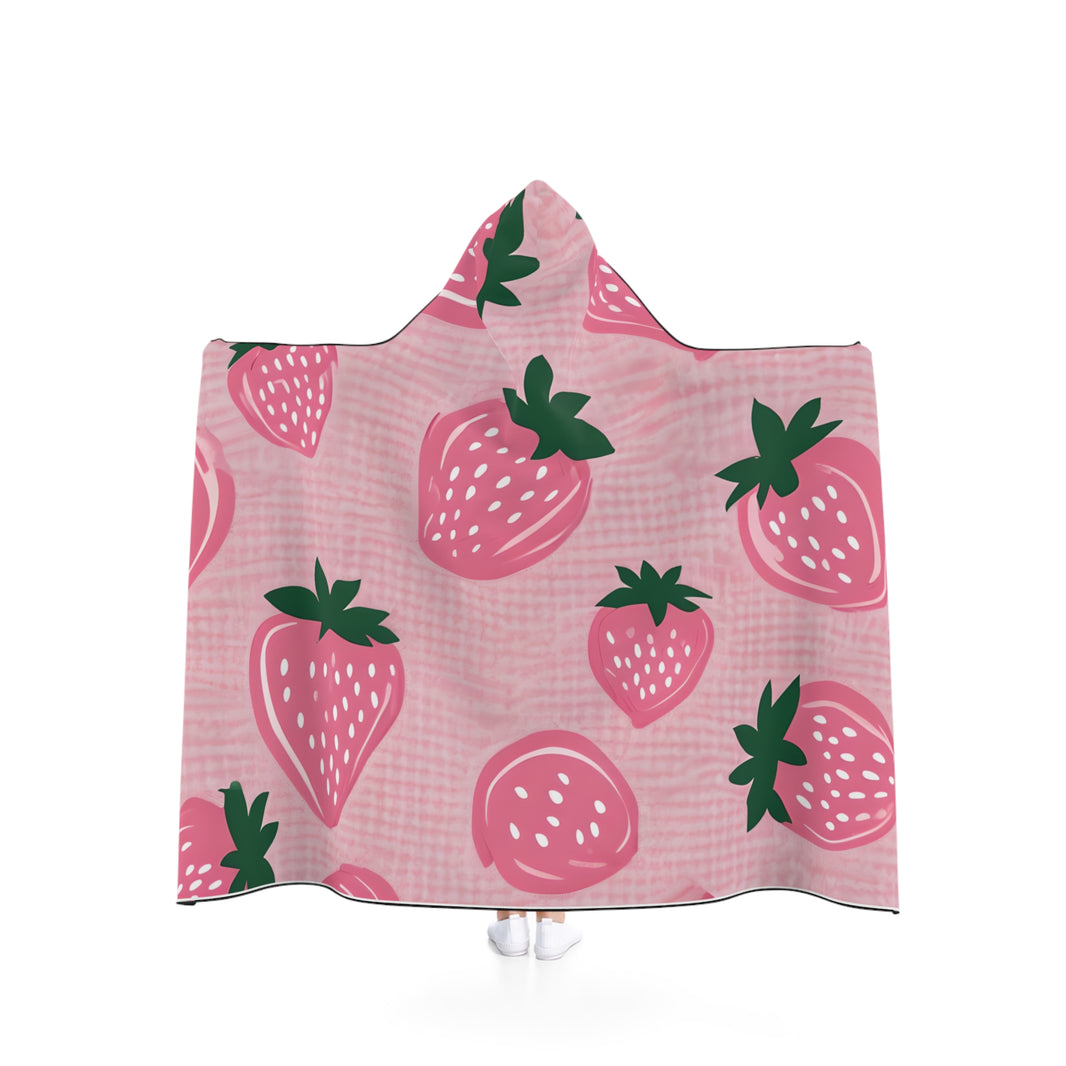 Cozy Strawberry Hooded Blanket, Fun Gift for Kids, Perfect for Lounging, Winter Nights, Strawberry Lovers' Accessory