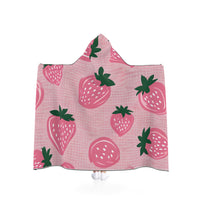 Cozy Strawberry Hooded Blanket, Fun Gift for Kids, Perfect for Lounging, Winter Nights, Strawberry Lovers' Accessory