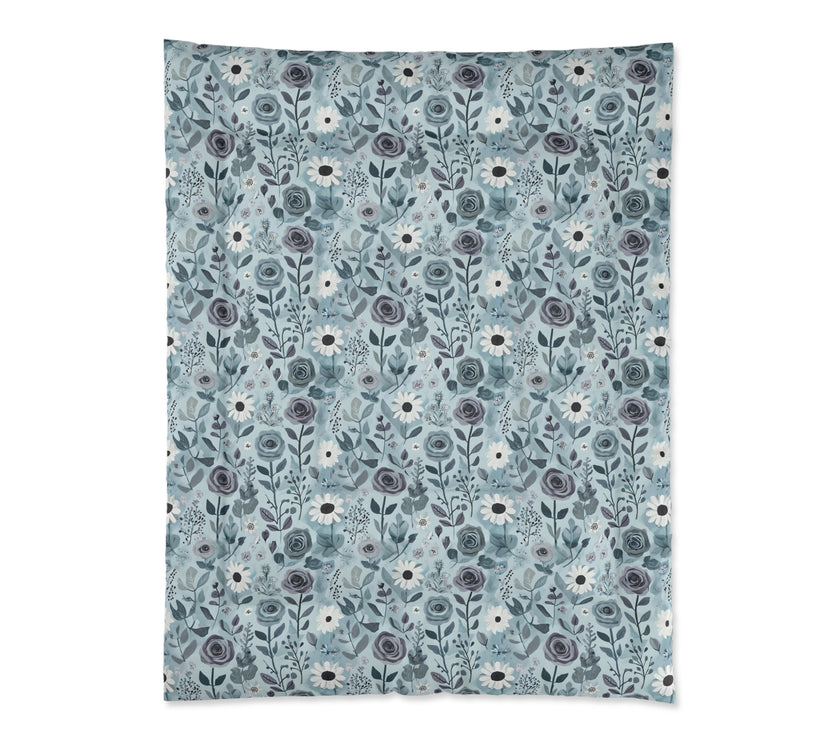 Floral Pattern Comforter - Cozy Bedroom Decor, Soft Floral Bedding, Home Accents, Gift for Her, Spring and Summer Home