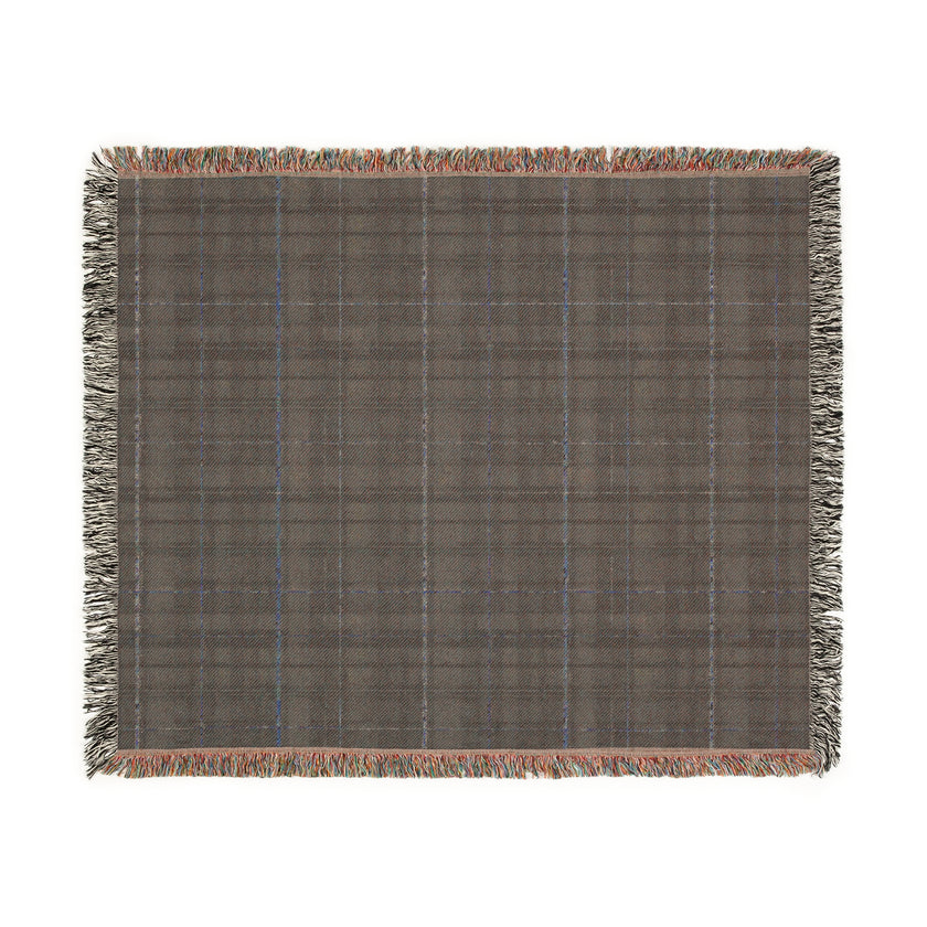 Plaid Woven Blanket - Cozy Blue Tartan Throw for Home Decor, Winter Gift, Sofa Accent - Christmas, Holiday, Housewarming Present, Bedding