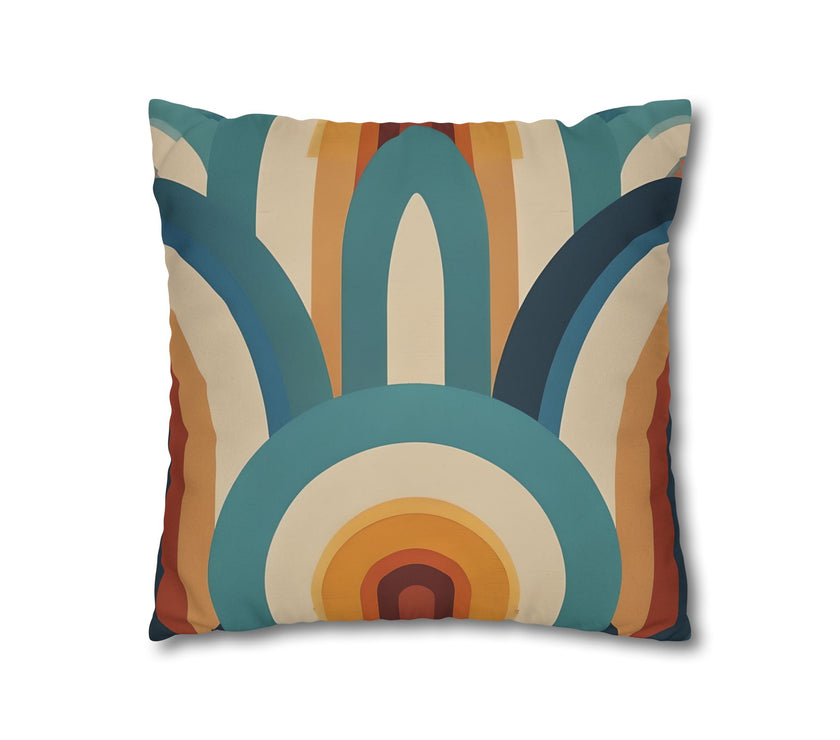 Retro Faux Suede Square Pillowcase