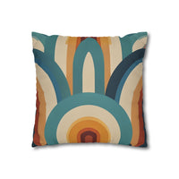Retro Faux Suede Square Pillowcase