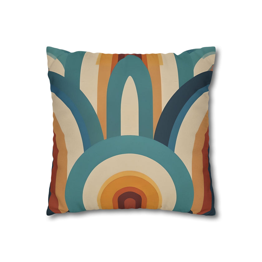 Retro Faux Suede Square Pillowcase
