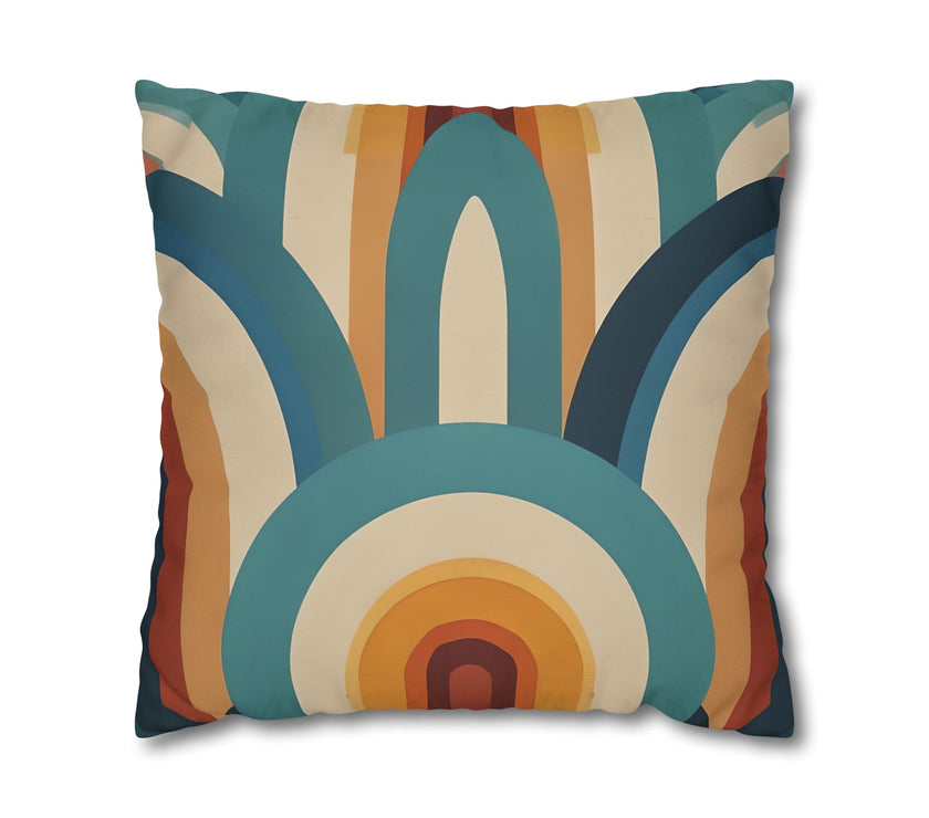 Retro Faux Suede Square Pillowcase