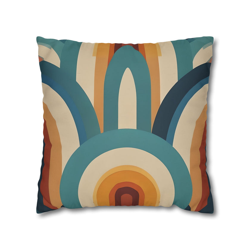 Retro Faux Suede Square Pillowcase